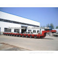 hydraulic front loading 120Tons 4 axles flatbed semi-trailer with detachable gooseneck